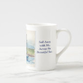 Voilier sur un bateau à voile bleu canot Chine Mug (Droite)