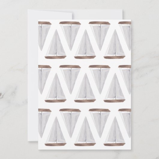 Voilier "Voile en un !" Invitation d'anniversaire (Dos)