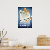 Voilier WHITE EMPRESS EUROPE Poster de navire Vint (Cuisine)
