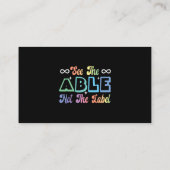 Voir Able Not the Étiquette Neurodiversity Autism  (Dos)