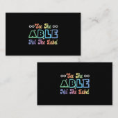 Voir Able Not the Étiquette Neurodiversity Autism  (Devant / Derrière)