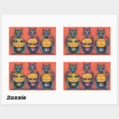 VOIR AUCUN MAL CHAT NOIR STICKERS FEUILLE Rectangl (Feuille)