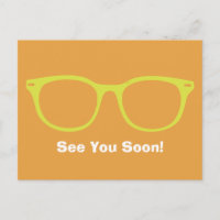Voir bientôt Eyeglasses Carte Postale Lime & Orang