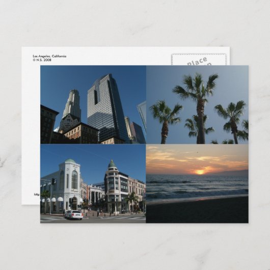 Voir carte postale L.A. (Devant / Derrière)