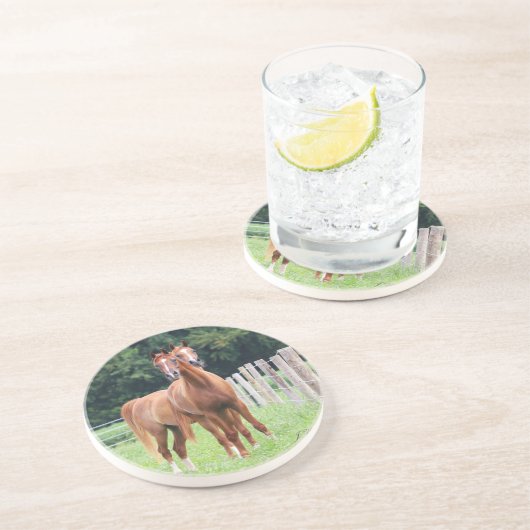 Voir de Doubles dessous de verre de grès de colts (Côté)