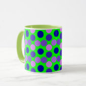 Voir des points pourpre vert Ringer Mug (Devant gauche)