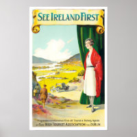 Voir Irlande première vintage travel Poster