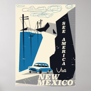 Voir l'Amérique - Affiche de voyage vintage du Nou