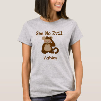 Voir Pas De T-Shirt De Singe Malin