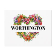 Voir Retour - Carte postale Coeur Floral