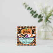 Voir retour - Halloween Treat Bag étiquette sans t (Debout devant)