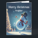 Voisin Happy Snowman Hot Chocolate Noël<br><div class="desc">Joli Snowman Hot Chocolate Noël pour votre voisin</div>