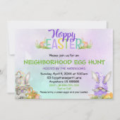 Voisinage Chasse aux oeufs de Pâques Invitation (Devant)
