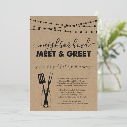 Voisinage Meet Greet Invitation (Debout devant)