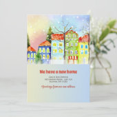 Voisinage neigeux Faire-part en mouvement (Debout devant)