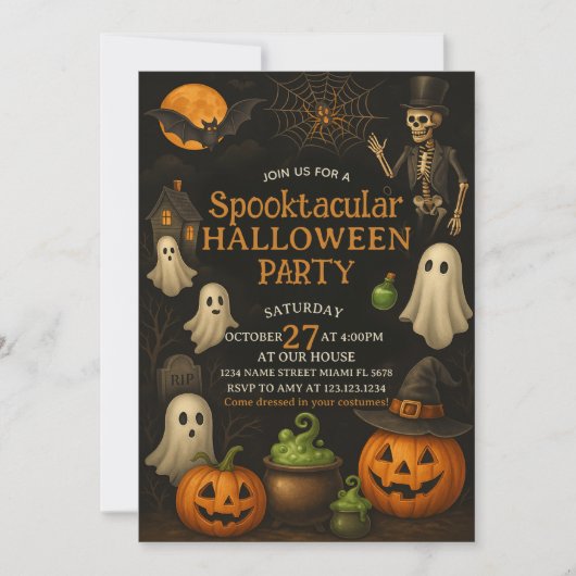 Voisinage Spooktacular Halloween Invitation du par (Devant)