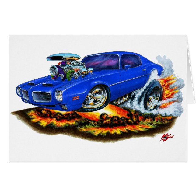 Voiture 1970-72 de bleu de Firebird (Devant horizontal)