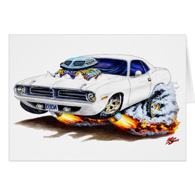 Voiture 1970 de blanc de Cuda (Devant horizontal)