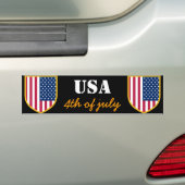 Voiture 4 juillet autocollant de pare-chocs patriotique (En voiture)