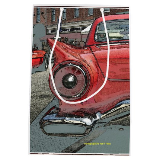 Voiture ancienne en tant que sac de cadeau d'art (Dos)
