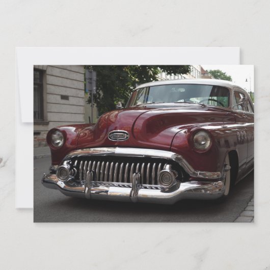 Voiture ancienne - invitation (Devant)