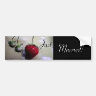 Voiture Autocollant à pare-chocs Mariage de fraises d'été
