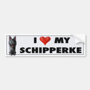 Voiture Autocollant d'amour de Schipperke