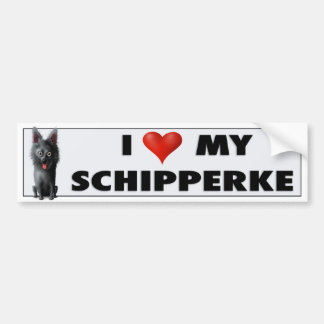 Voiture Autocollant d'amour de Schipperke