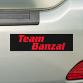 Voiture Autocollant de Banzai d'équipe (En voiture)