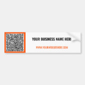 Voiture Autocollant de bumper avec code QR à scanner et te (Devant)