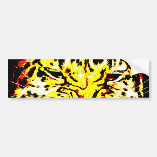 Voiture Autocollant de bumper pour les yeux de léopard en  (Devant)