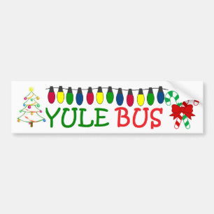 Voiture Autocollant de Deco 2 d'autobus de Noël