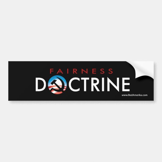 Voiture Autocollant de doctrine d'équité d'Obama (Devant)
