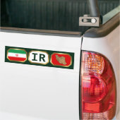 Voiture Autocollant de drapeau de carte de code d'Iran (Sur camion)