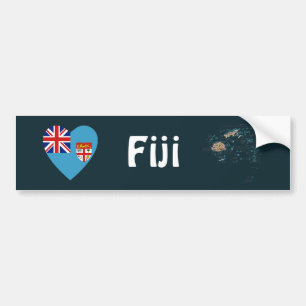 Voiture Autocollant de drapeau en forme de coeur + carte d