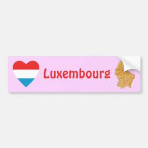 Voiture Autocollant de drapeau en forme de coeur et carte