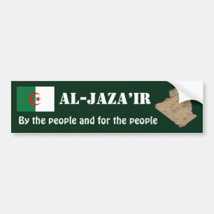 Voiture Autocollant de drapeau et de carte d'Algérie