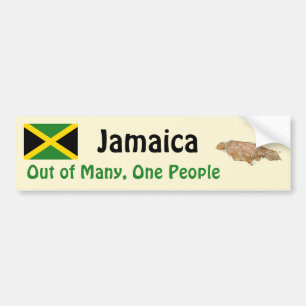 Voiture Autocollant de drapeau et de carte de Jamaïque