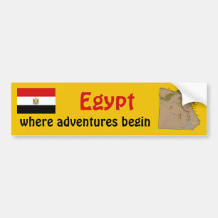 Voiture Autocollant de drapeau et de carte d'Égypte