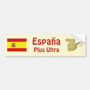 Voiture Autocollant de drapeau et de carte d'Espagne