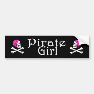 Voiture Autocollant de fille de pirate