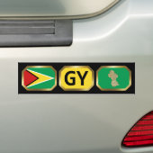 Voiture Autocollant de Guyane Drapeau Carte Code (En voiture)