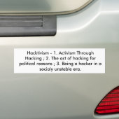 Voiture Autocollant de Hacktivism (En voiture)