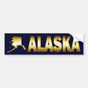 VOITURE AUTOCOLLANT DE L'ALASKA D'OR