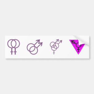 Voiture Autocollant de LGBT-Symboles