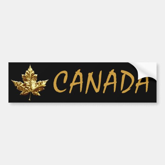 Voiture Autocollant de Mapleleaf de médaille d'or (Devant)