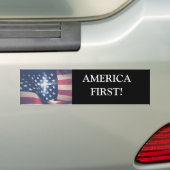 Voiture Autocollant de pare-chocs America First (En voiture)
