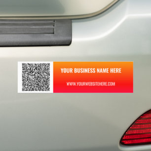 Voiture Autocollant de pare-chocs avec votre code QR et te