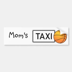 Voiture Autocollant de pare-chocs Basketball Mom's Taxi