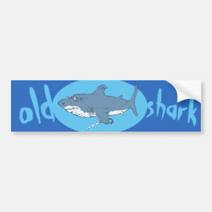 Voiture autocollant de pare-chocs de caricature de requin